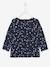 Mädchen Baby Shirt, Print Oeko-Tex - marine+wollweiß bedruckt - 1