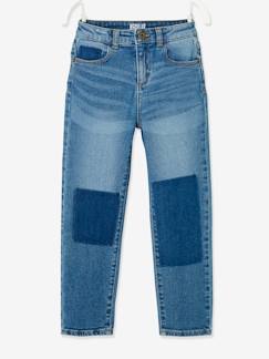 Maedchenkleidung-Jeans-Gerade Mädchen Jeans, Pfotenmotiv