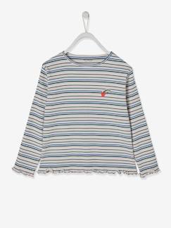 Maedchenkleidung-Shirts & Rollkragenpullover-Mädchen Ringelshirt mit Glitzerherz Oeko Tex®