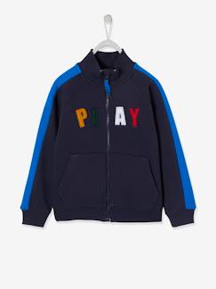 Jungenkleidung-Pullover, Strickjacken, Sweatshirts-Sweatshirts-Jungen Sweatjacke mit Schriftzug „Play“