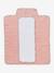 Reise-Wickelunterlage - grau meliert+marine bedruckt+rosa, personalisierbar - 10