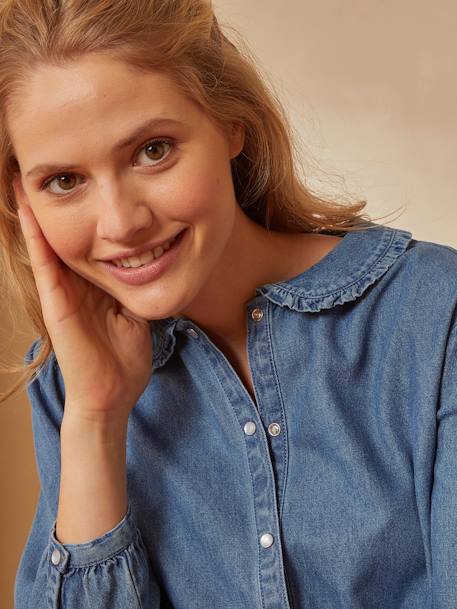 Umstandsbluse, Denim - blue stone - 2