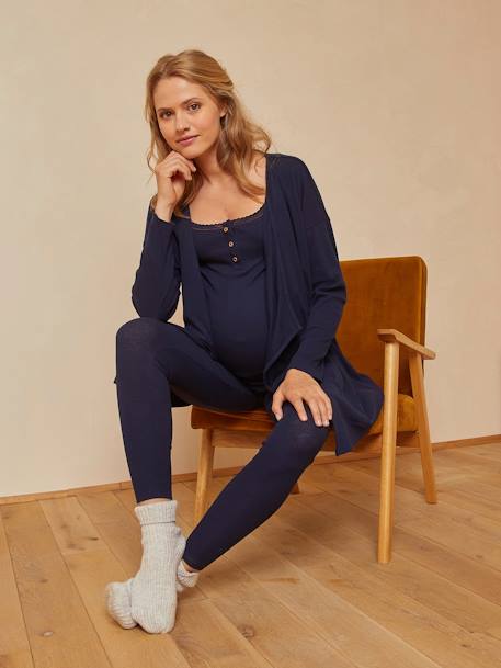 3-teiliges Homewear-Set, Schwangerschaft & Stillzeit Oeko-Tex - blau - 4