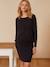 Jerseykleid für Schwangerschaft & Stillzeit, Lageneffekt - schwarz - 5