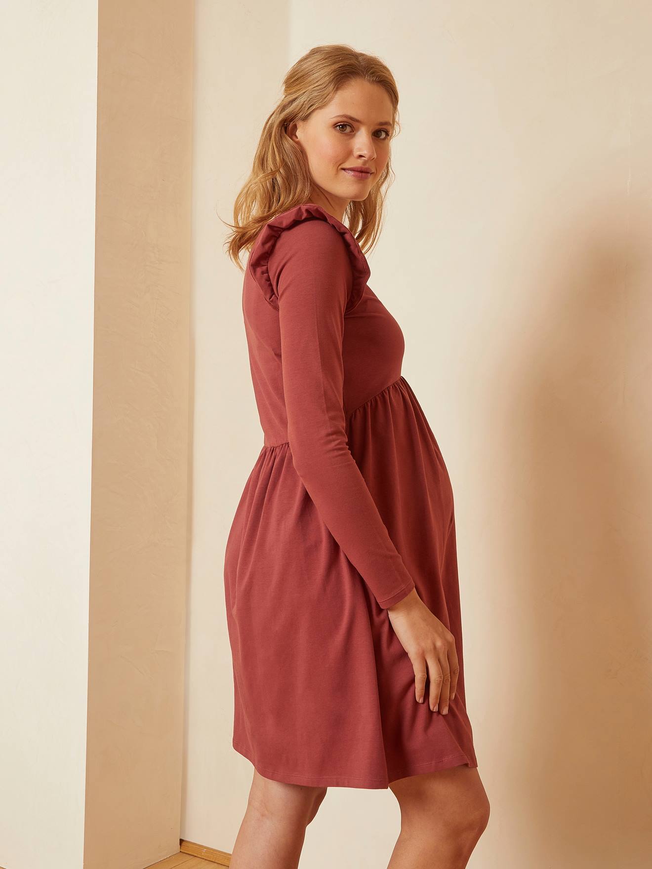 Thumbnail - Kurzes Kleid für Schwangerschaft & Stillzeit