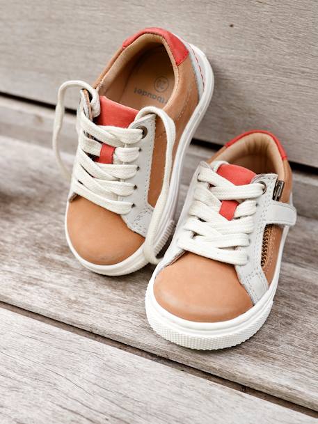 Jungen Baby Sneakers - karamell/weiß - 6