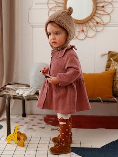 Babymode-Kleider & Röcke-Baby Kleid mit Kragen, Musselin