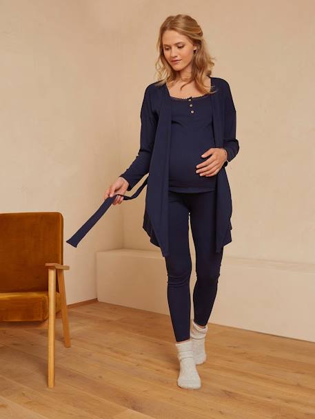 3-teiliges Homewear-Set, Schwangerschaft & Stillzeit Oeko-Tex - blau - 7