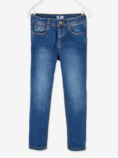 Jungenkleidung-Jeans-Jungen Slim-Fit-Jeans WATERLESS, Hüftweite COMFORT Oeko-Tex