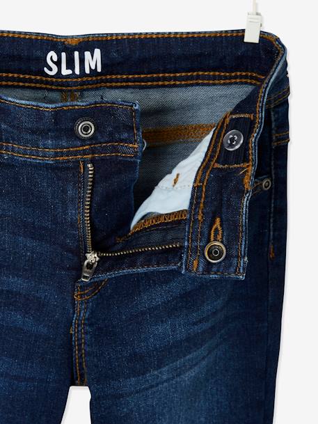 Jungen Slim-Fit-Jeans WATERLESS, Hüftweite COMFORT Oeko-Tex, Bundweite verstellbar blue stone+dark blue+double stone+dunkelgrau 10