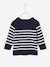 Baby Pullover, Streifen - graugrün gestreift+nachtblau gestreift+wollweiß gestreift+wollweiß/karamell gestreift - 5
