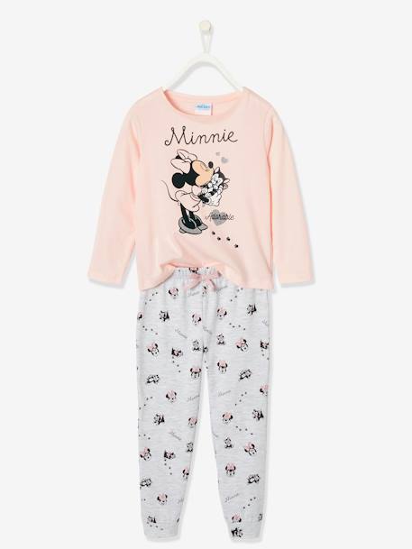 Mädchen Schlafanzug Disney MINNIE MAUS - rosa/grau meliert bedruckt - 2
