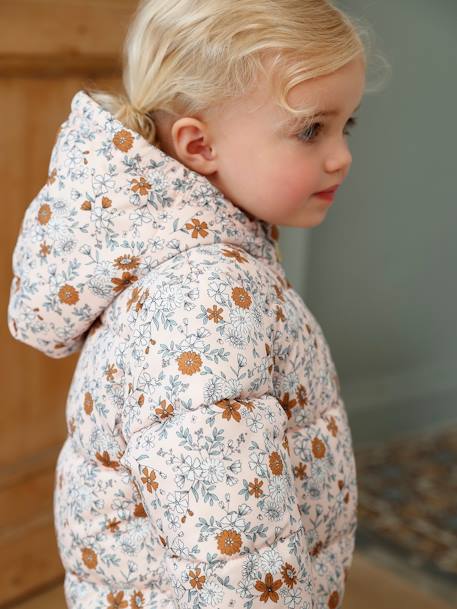 Mädchen Baby Overall, Blumen, Recycling-Polyester - zartrosa bedruckt - 2