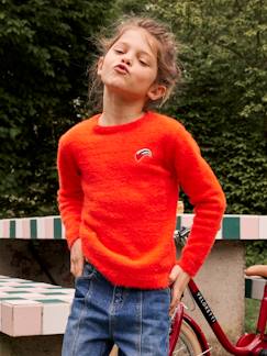 Maedchenkleidung-Pullover, Strickjacken & Sweatshirts-Pullover-Flauschiger Mädchen Pullover, Glitzerherz