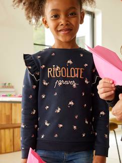 Neukunden-Aktion-Mädchen Sweatshirt mit Volants und Schriftzug