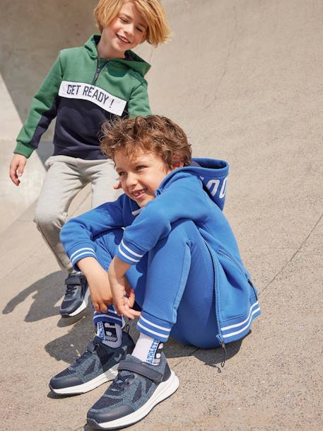 Nachhaltige Kinder Sneakers, Recycling-Material - blau/olivgrün+marine - 15