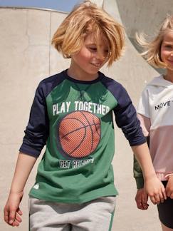 Jungenkleidung-Shirts, Poloshirts & Rollkragenpullover-Shirts-Jungen Sport-Shirt, Basketball Oeko-Tex