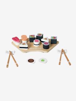 Spielzeug-Spielküchen, Tipis & Kostüme -Spielküchen & Puppengeschirr-Sushi-Spielset aus Holz FSC®