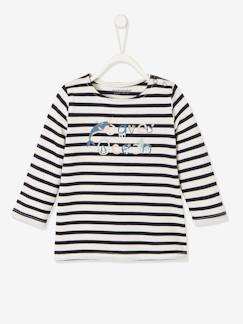 Babymode-Shirts & Rollkragenpullover-Shirts-Baby Ringelshirt „Save the Ocean“