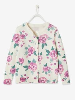 Maedchenkleidung-Pullover, Strickjacken & Sweatshirts-Mädchen Cardigan, Blumen