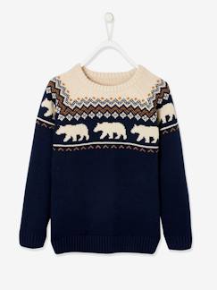 Jungenkleidung-Pullover, Strickjacken, Sweatshirts-Jungen Pullover, Jacquardmuster Oeko Tex
