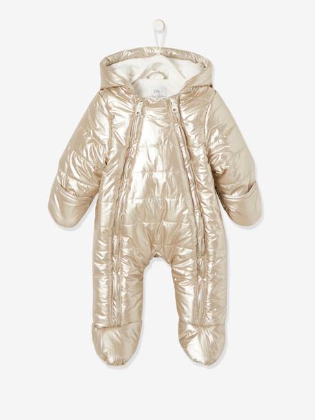 Baby Overall mit Glanzeffekt, Recycling-Polyester - gold - 1