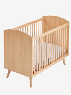 Kinderzimmer-Kindermöbel-Babybetten & Kinderbetten-Babybetten-Babybett „Konfetti Natur“ mit verstellbarem Bettboden, Massivholz