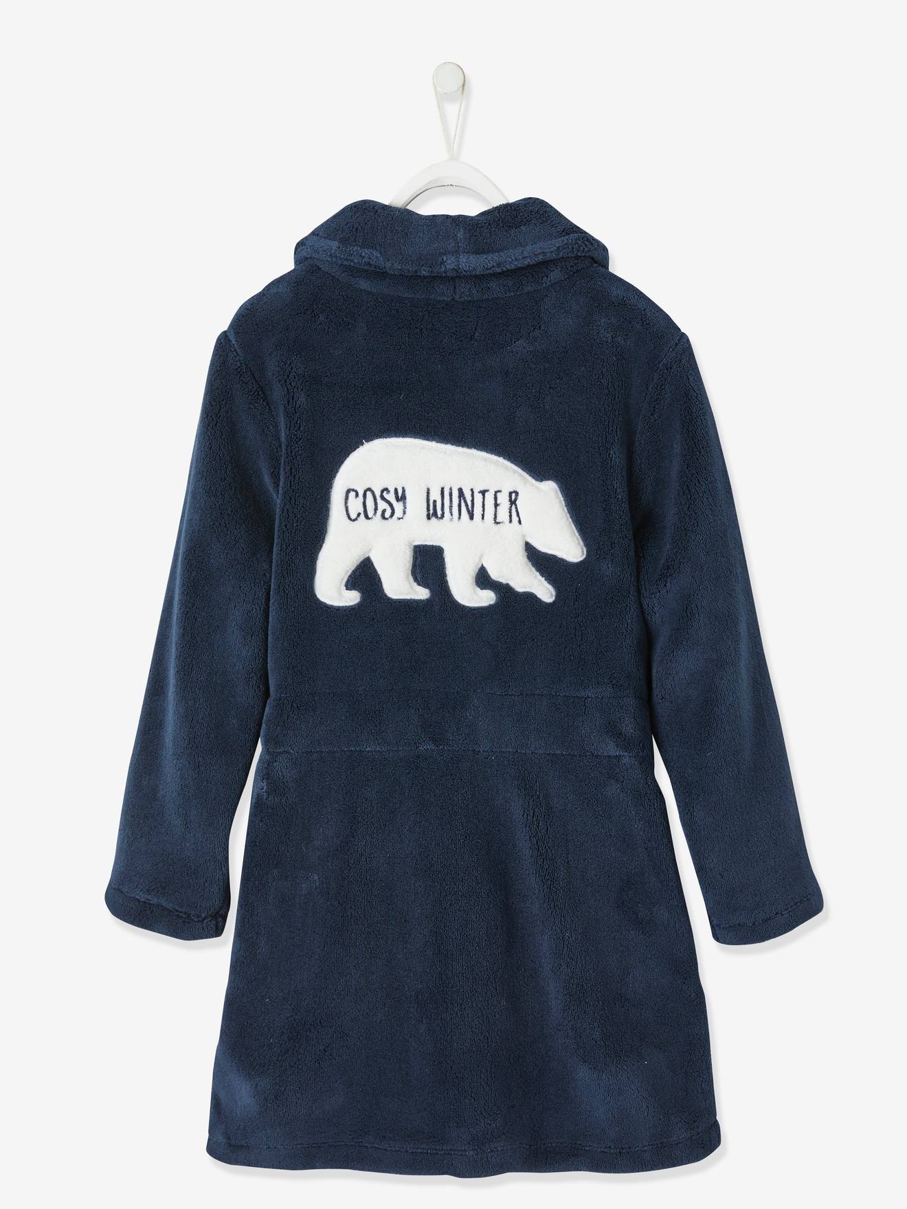Jungen Bademantel aus Fleece
