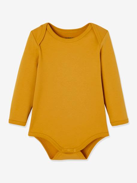 7er-Pack langärmelige Baby Bodys BASIC Oeko-Tex - pack graugrün+pack pfirsich - 16