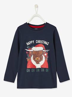 Jungenkleidung-Shirts, Poloshirts & Rollkragenpullover-Shirts-Jungen Weihnachts-Shirt mit Tiermotiv