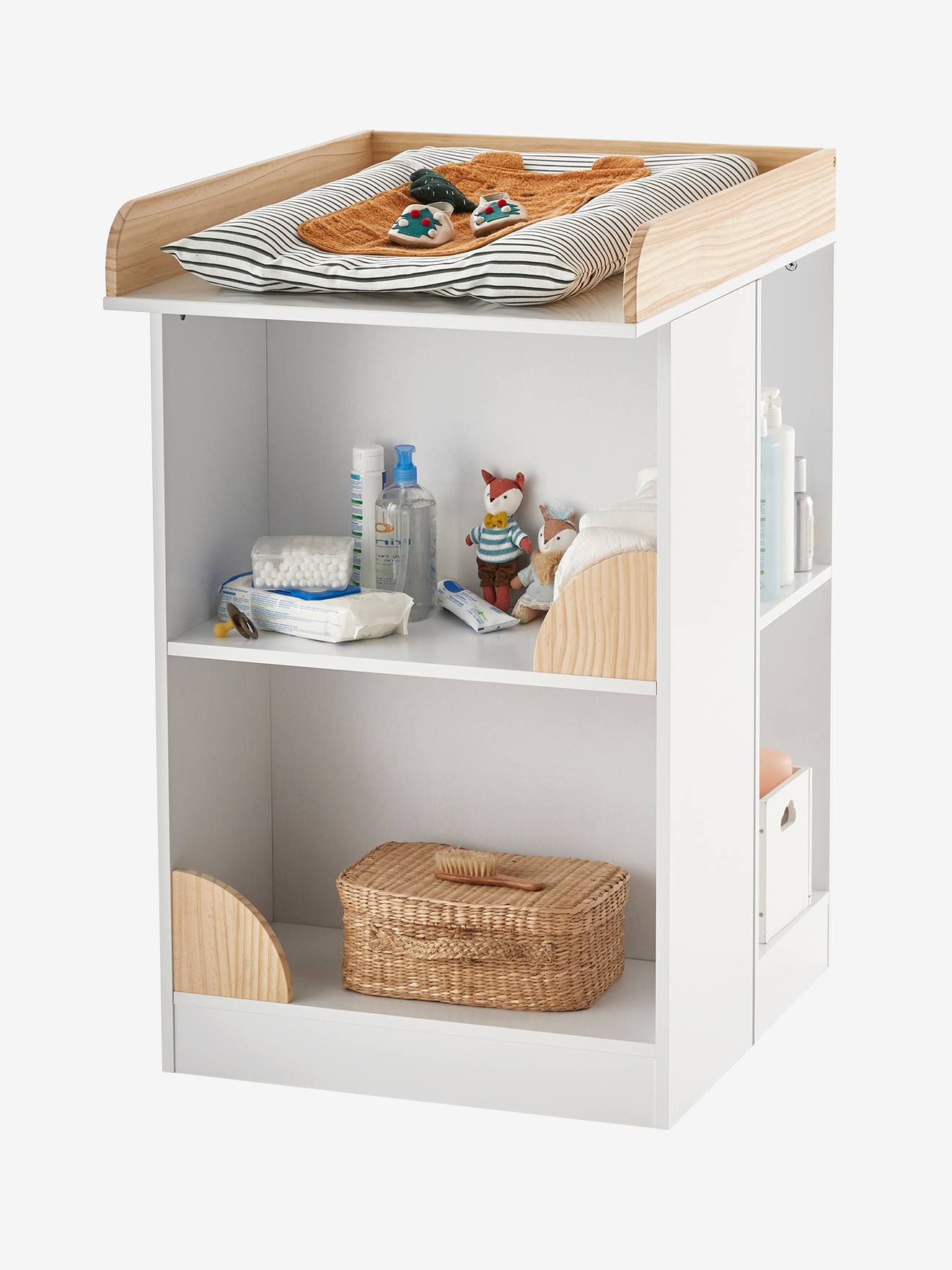 Vertbaudet Mitwachsender Wickeltisch Eclipse Weiß/Braun Einheitsgröße