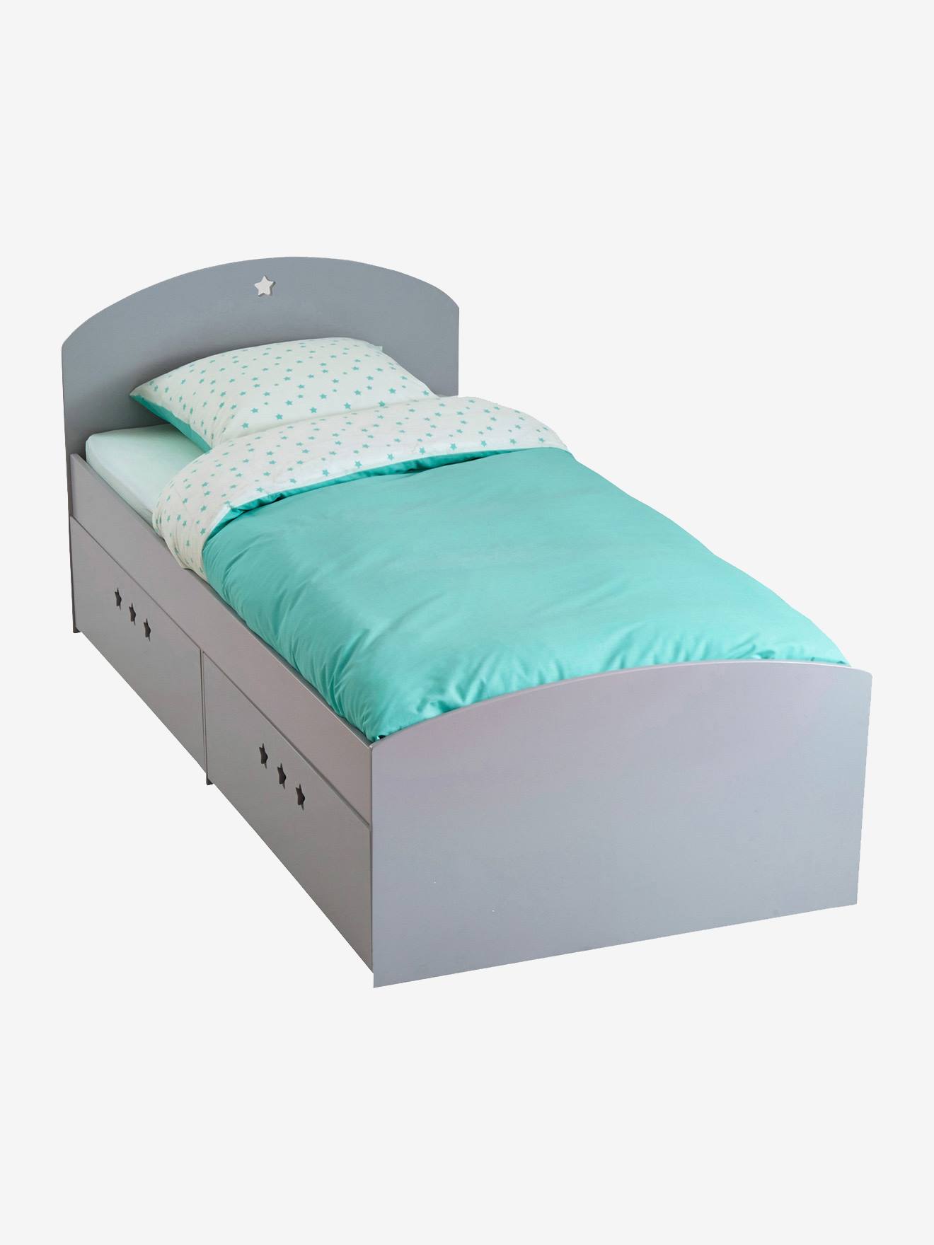 мягкая кровать с выдвижными ящиками детская