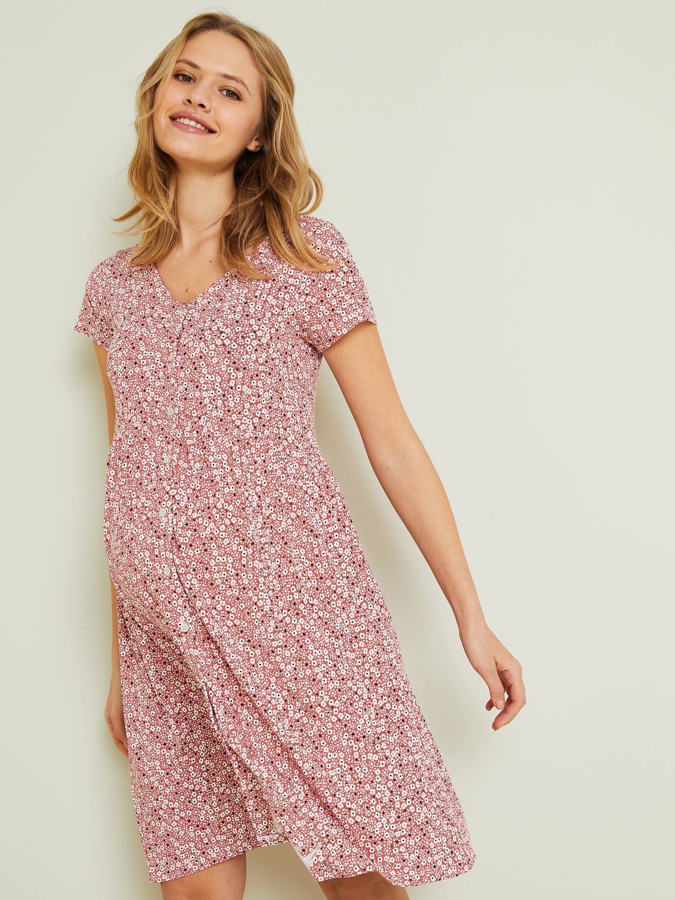 Viskose-Kleid für Schwangerschaft & Stillzeit