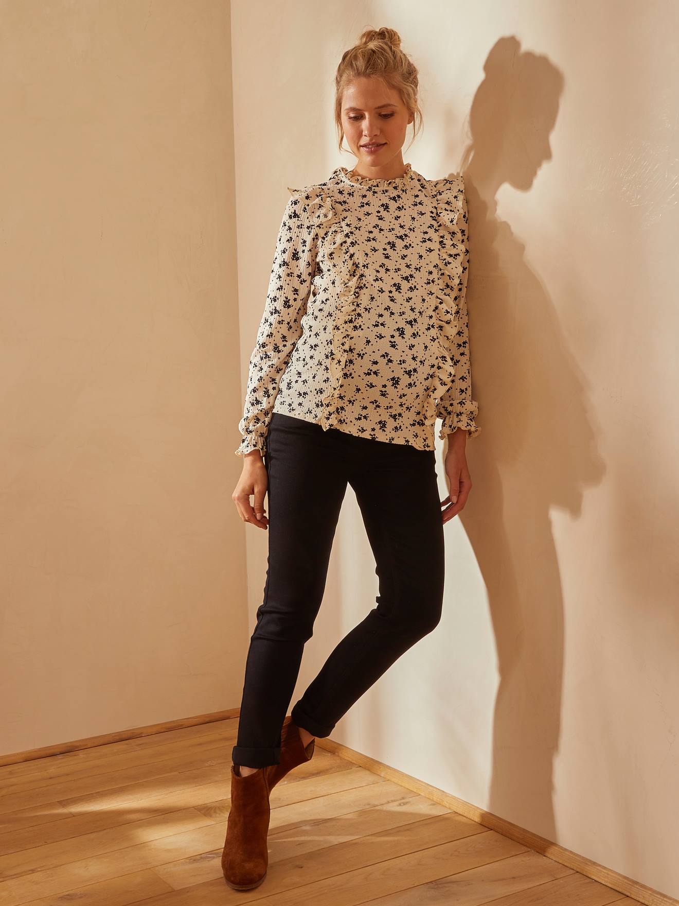Umstands-Jeans mit Stretch-Einsatz