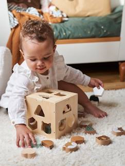 Spielzeug-Baby-Tasten & Greifen-Formen-Sortierbox „Grüner Wald“, Holz FSC