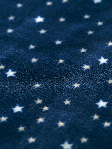 Baby Decke mit Sternen, Mikrofaser Oeko Tex® - hellgrau+marine sterne - 10