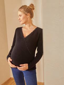 Umstandsmode-Stillmode-Wendbarer Pullover für Schwangerschaft und Stillzeit