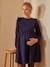 Kleid für Schwangerschaft & Stillzeit, Musselin - nachtblau - 1