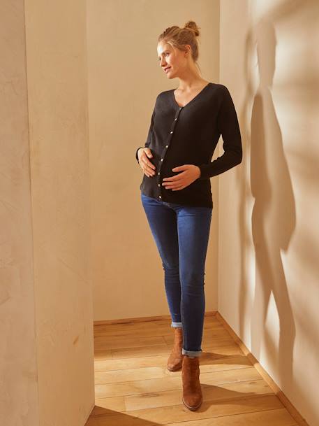 Pullover für Schwangerschaft und Stillzeit - grau+lachsfarben+rosa+schwarz - 26