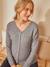 Pullover für Schwangerschaft & Stillzeit - grau+lachsfarben+schwarz - 6
