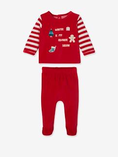 Babymode-Strampler & Schlafanzüge-Baby Weihnachts-Schlafanzug aus Samt