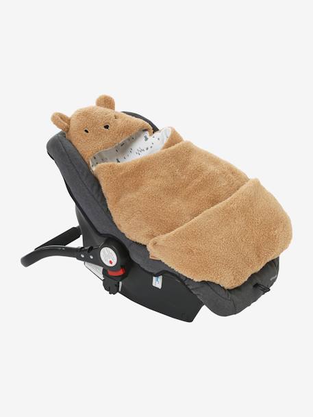 2-in-1 Baby Ausfahrsack/Wickelunterlage, Plüsch Oeko-Tex braun/bär grüner wald+grau/nachtblau polarstern+khaki/kleiner dino+weiß eisbär 6