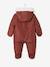 Baby Overall mit Recycling-Polyester, gefüttert - braun bedruckt+khaki+pfirsich bedruckt - 2
