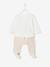 Weihnachtliches Baby-Set: Shirt, Hose & Socken - braun+hellbeige - 14