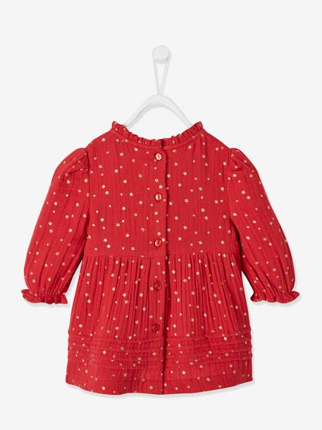 Baby Kleid mit Sternen - dunkelgrün bedruckt+marine+pack rot/marine - 11