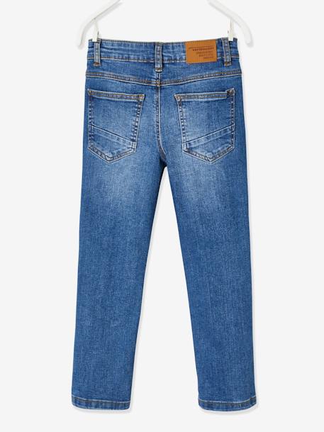 Jungen Straight-Fit-Jeans WATERLESS, Hüftweite REGULAR OEKO-TEX®, Bundweite verstellbar blue stone+dark blue 4