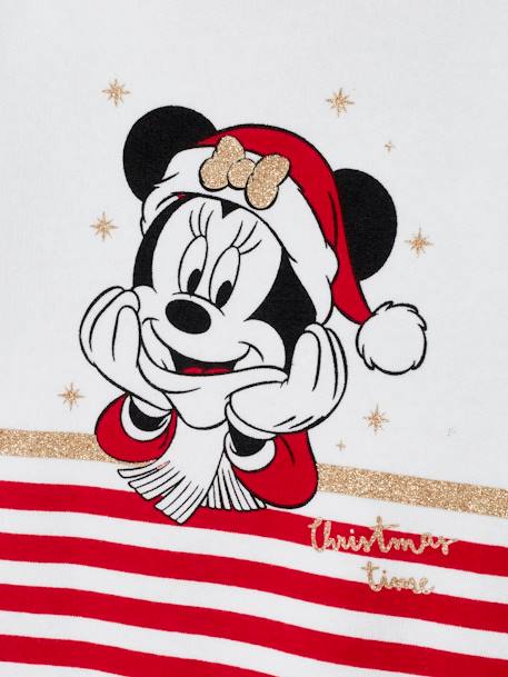 Baby Weihnachts-Strampler Disney MINNIE MAUS - weiß/rot gestreift - 3