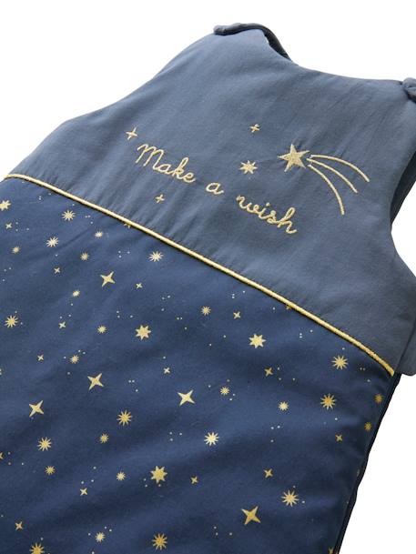 Ärmelloser Baby Schlafsack „Make a wish“, Oeko-Tex - marine/gold - 4