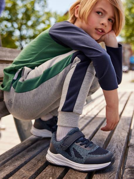 Nachhaltige Kinder Sneakers, Recycling-Material - blau/olivgrün+marine - 13