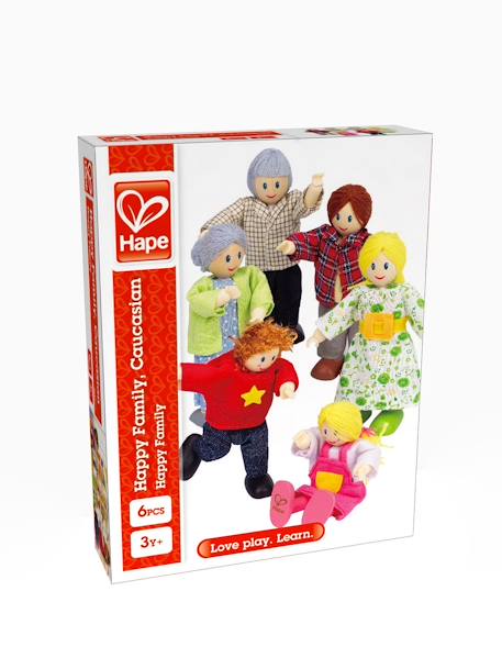 Puppenfamilie, 6 Puppen HAPE - mehrfarbig - 3